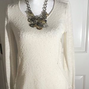 ALGA lightweight sweater w/beautiful details NWOT